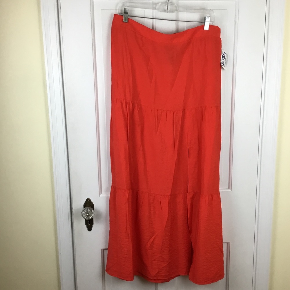 B. Wear High-Rise Tiered Maxi Skirt Festival Boho XL